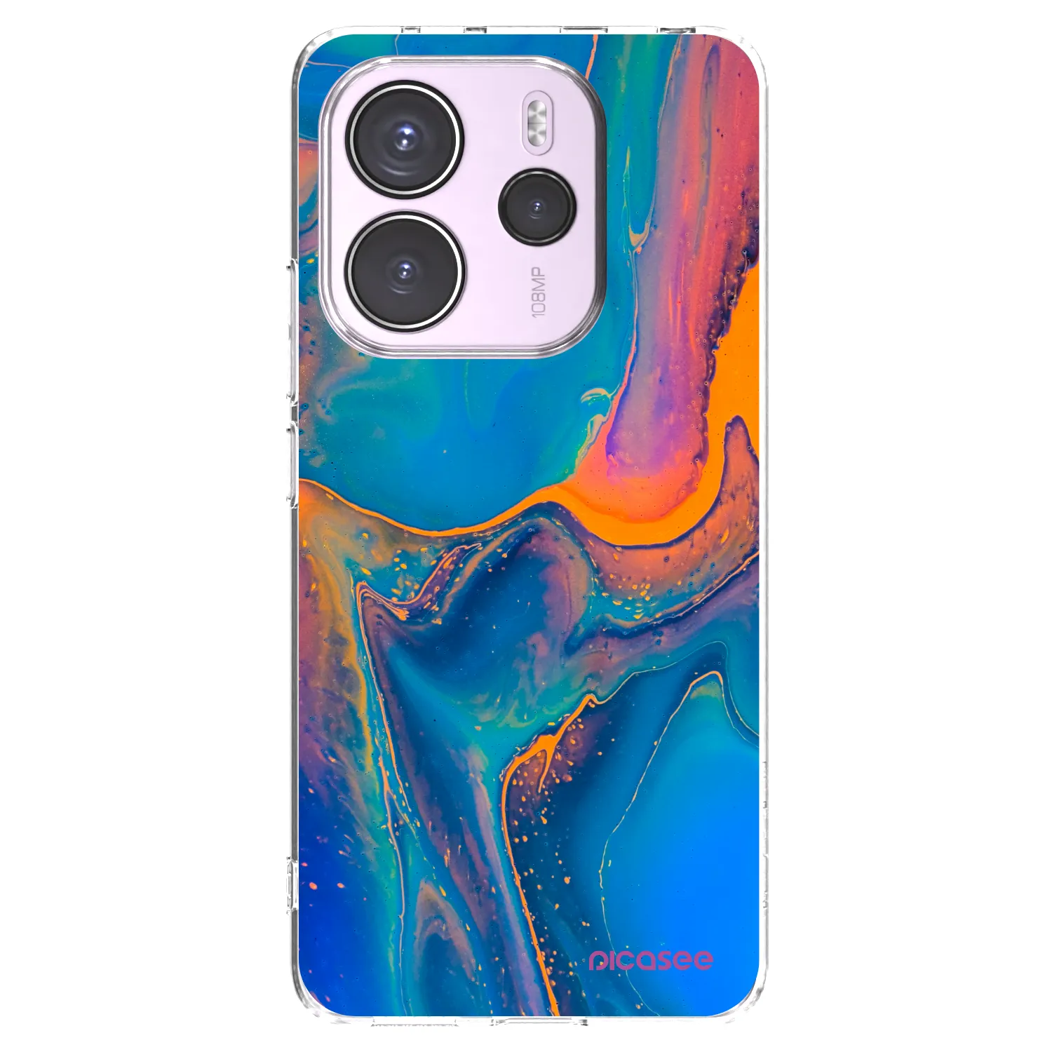 Picasee silikonowe przeźroczyste etui na Xiaomi Redmi Note 14 4G - Rainbow