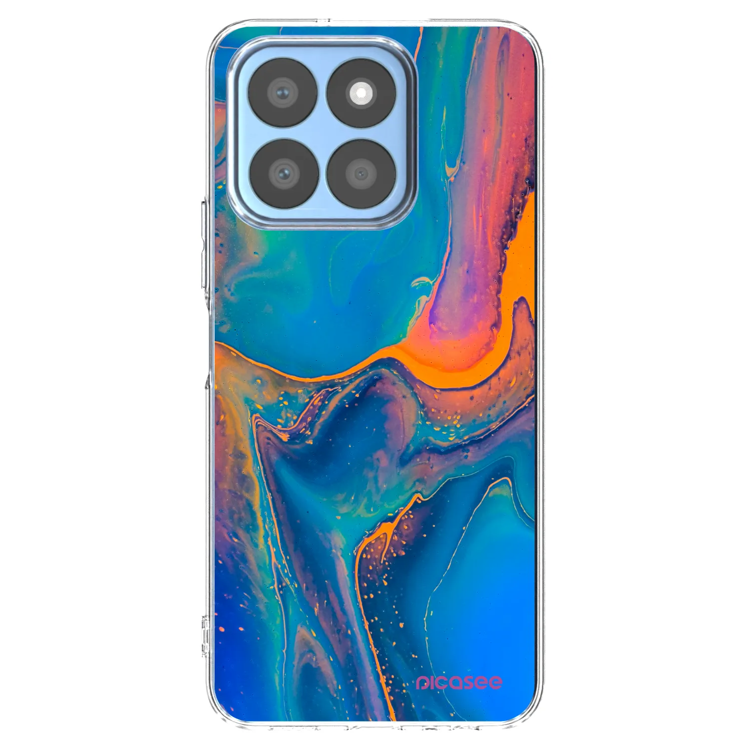 Picasee silikonowe przeźroczyste etui na Honor X8c - Rainbow