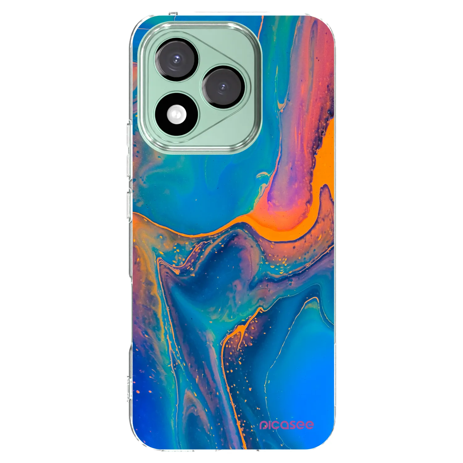 Picasee silikonowe przeźroczyste etui na Honor 400 Lite 5G - Rainbow