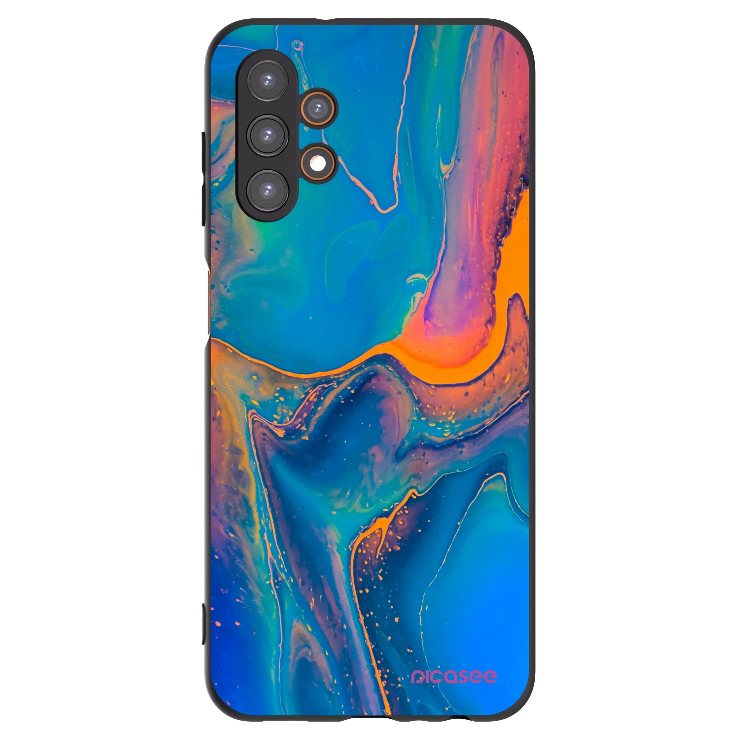 Picasee silikonowe czarne etui na Samsung Galaxy A13 5G - Rainbow