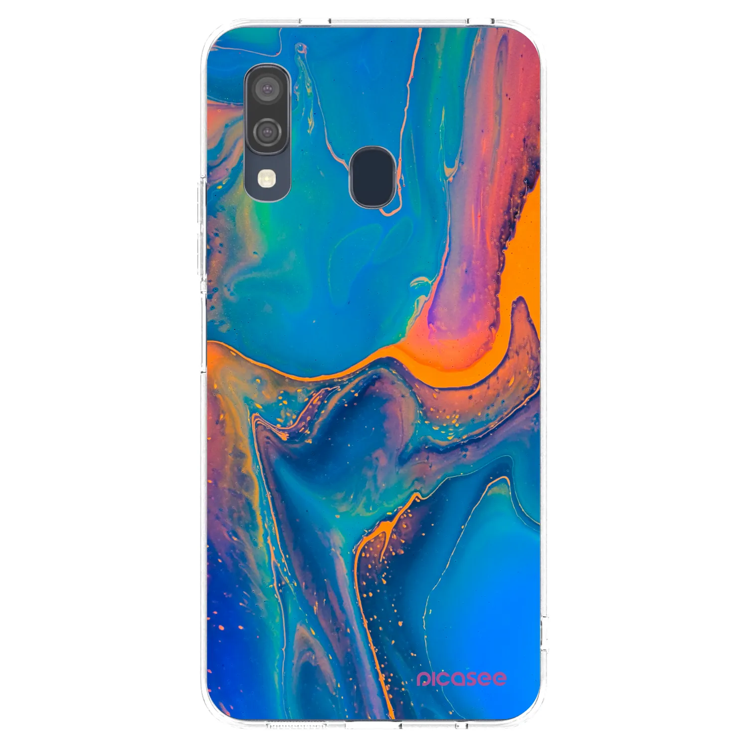 Picasee silikonowe przeźroczyste etui na Samsung Galaxy A40 A405F - Rainbow