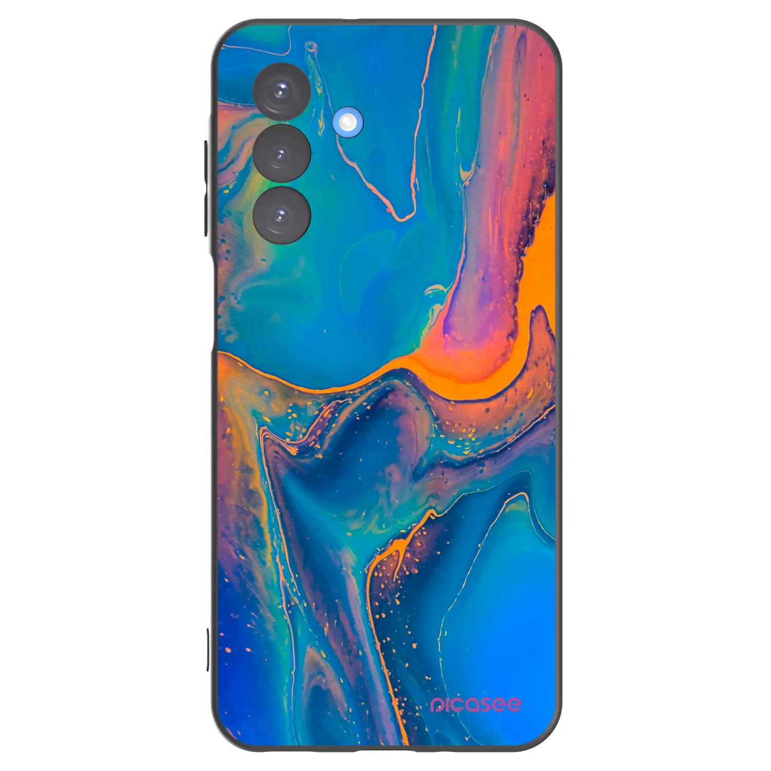 Picasee silikonowe czarne etui na Samsung Galaxy A17 5G - Rainbow