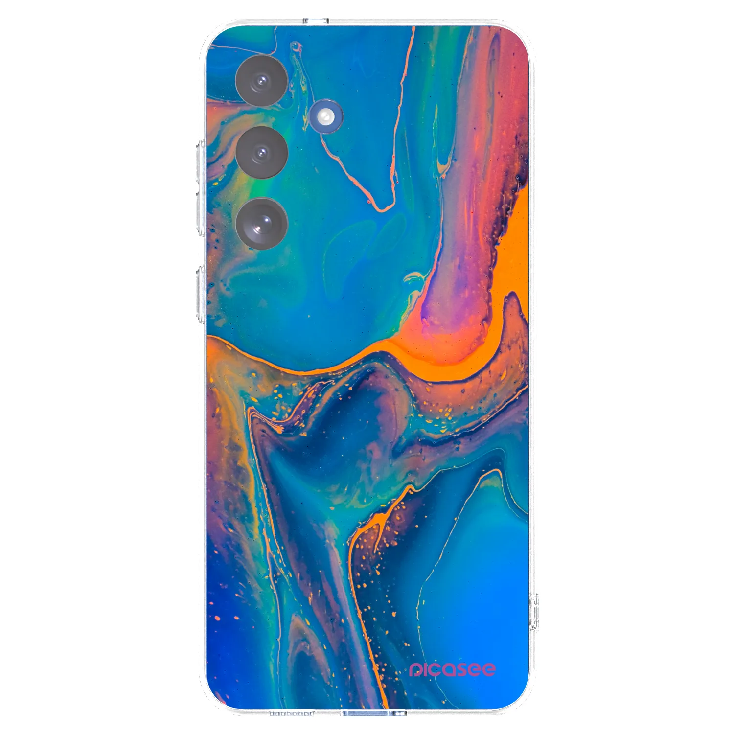 Picasee silikonowe przeźroczyste etui na Samsung Galaxy S25 FE 5G - Rainbow