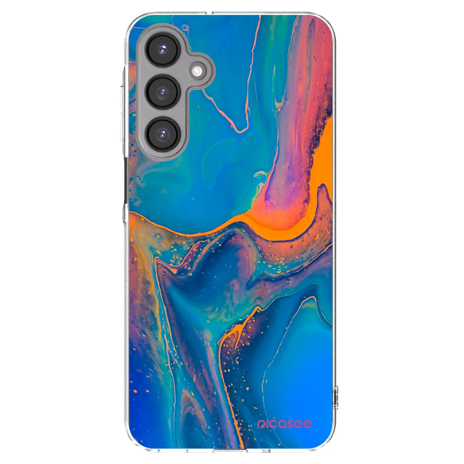 Picasee silikonowe przeźroczyste etui na Samsung Galaxy A16 4G - Rainbow
