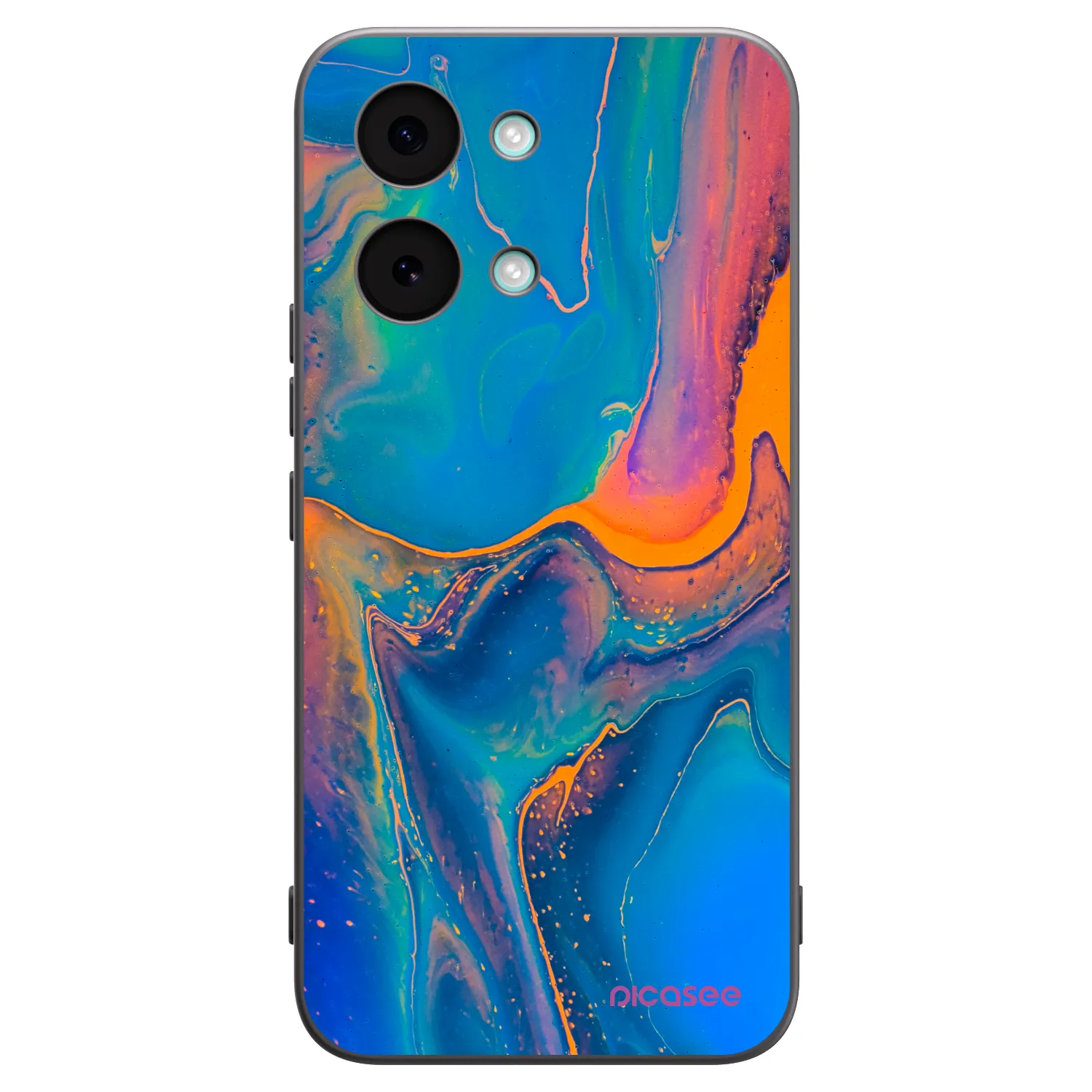 Picasee silikonowe czarne etui na Xiaomi Poco X8 Pro Max - Rainbow