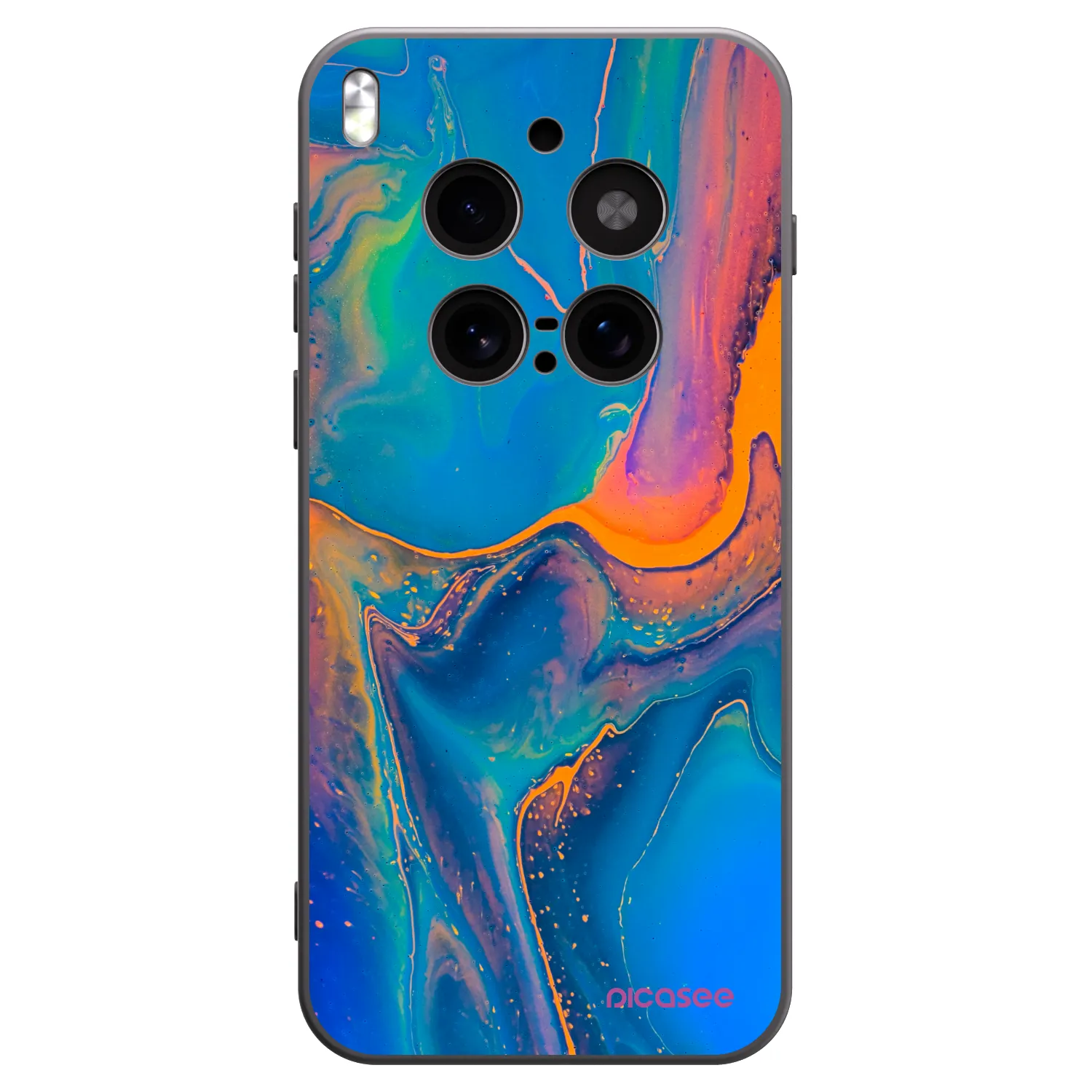 Picasee silikonowe czarne etui na Vivo X300 Pro - Rainbow