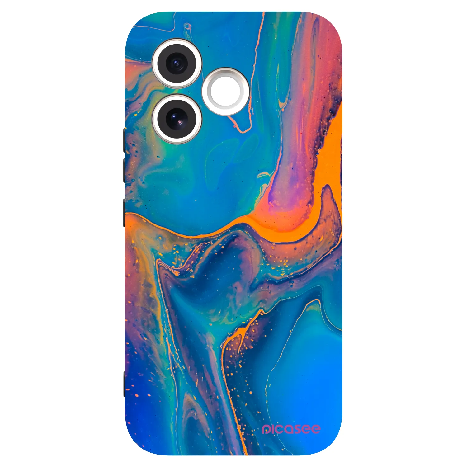 Picasee silikonowe czarne etui na Honor 600 Lite - Rainbow