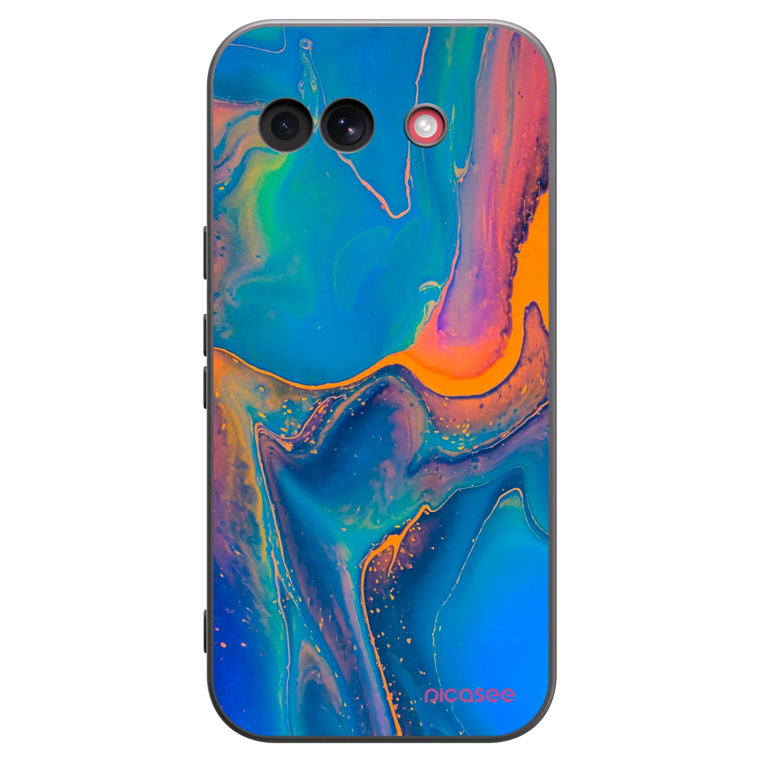 Picasee silikonowe czarne etui na Google Pixel 10a - Rainbow