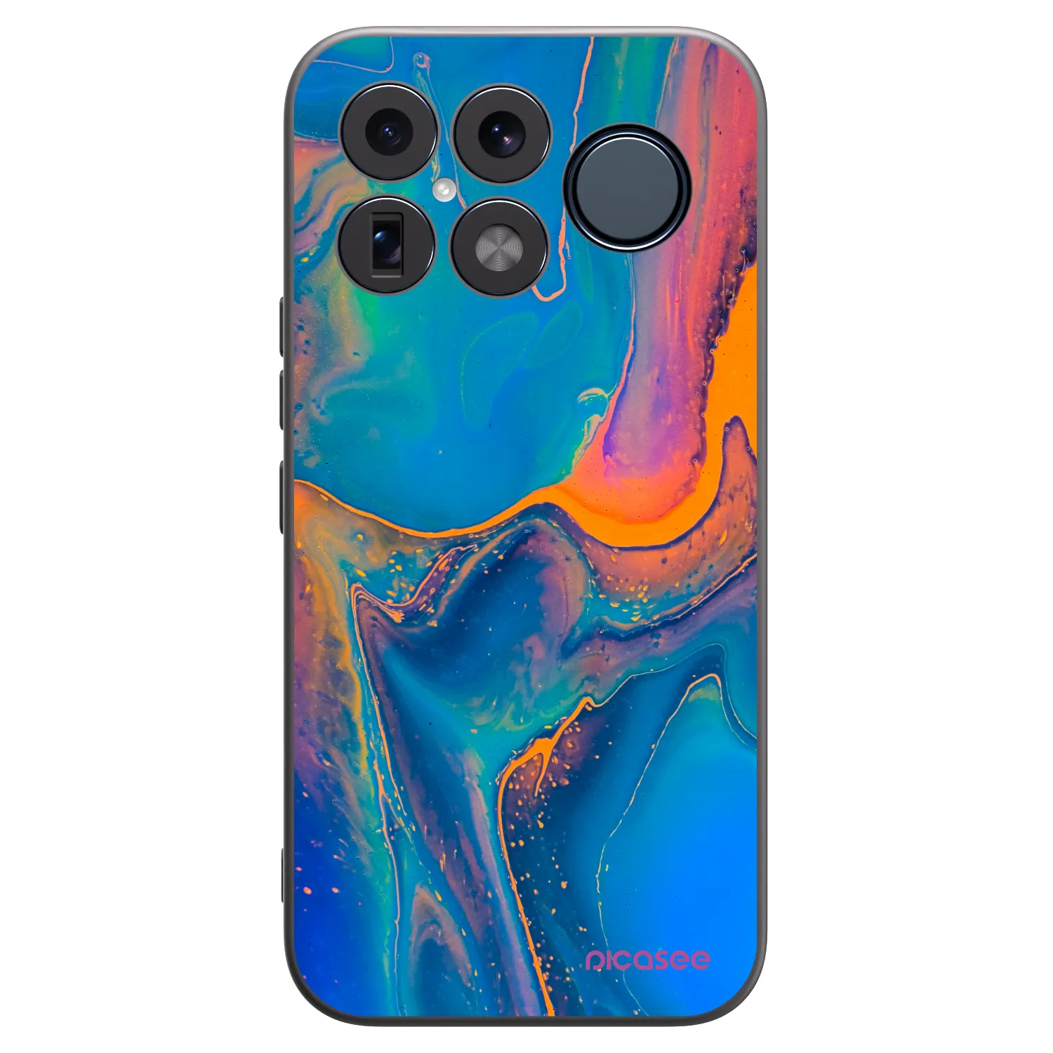 Picasee silikonowe czarne etui na Xiaomi Poco F8 Ultra - Rainbow