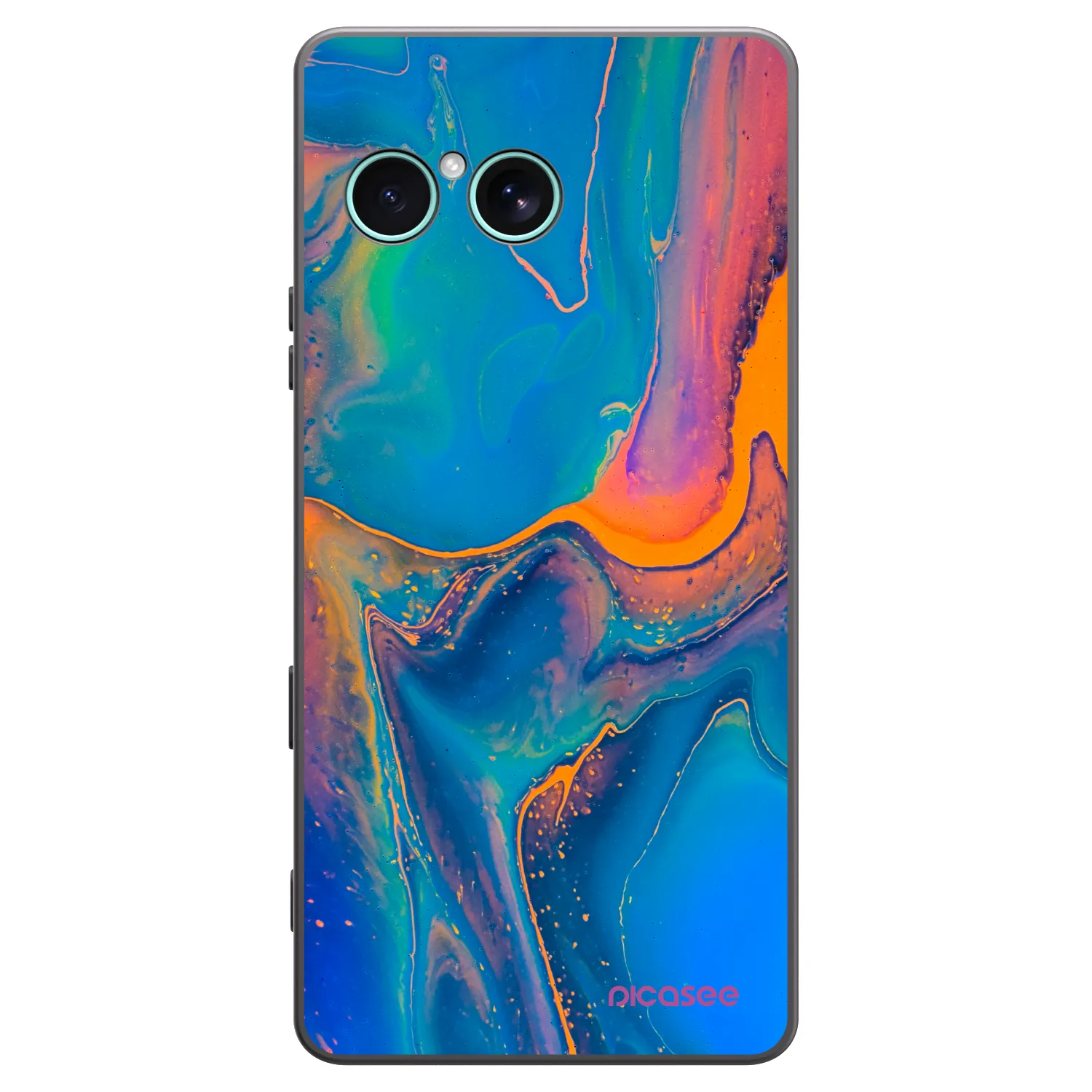 Picasee silikonowe czarne etui na Sony Xperia 10 VII - Rainbow