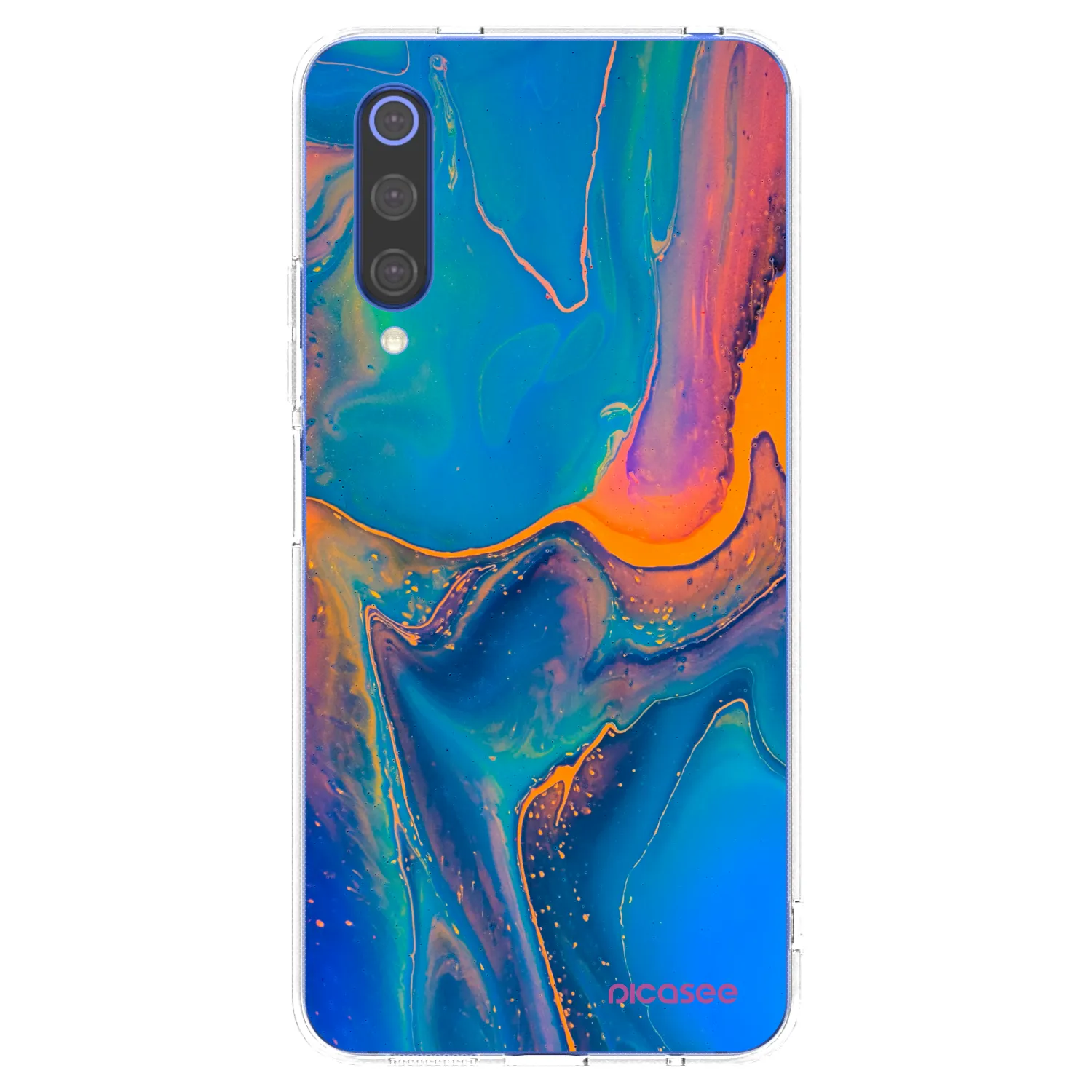Picasee silikonowe przeźroczyste etui na Xiaomi Mi 9 SE - Rainbow
