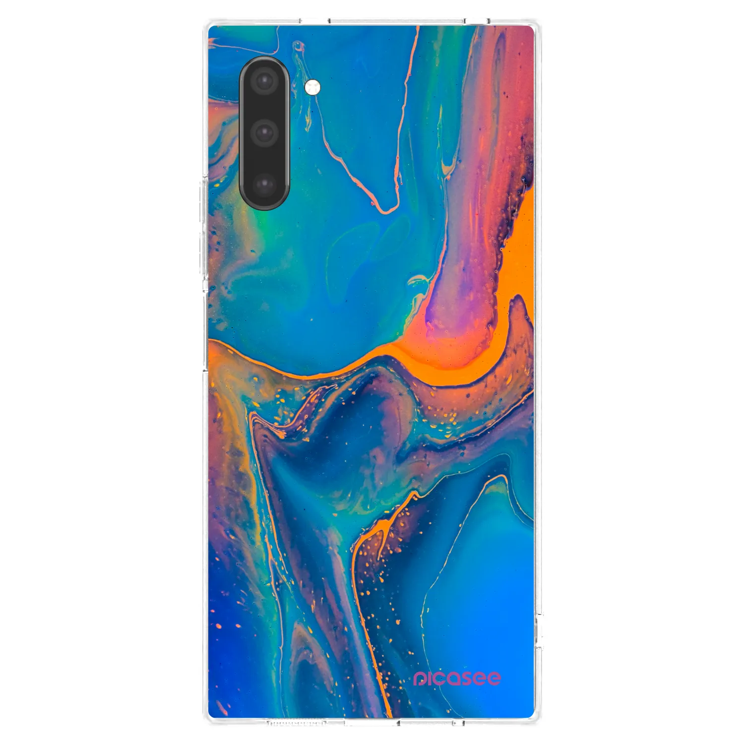 Picasee silikonowe przeźroczyste etui na Samsung Galaxy Note 10 N970F - Rainbow