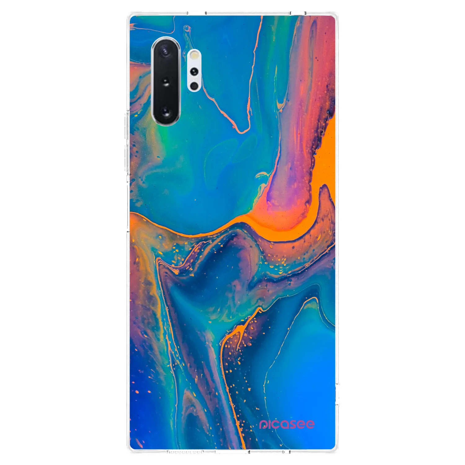 Picasee silikonowe przeźroczyste etui na Samsung Galaxy Note 10+ N975F - Rainbow