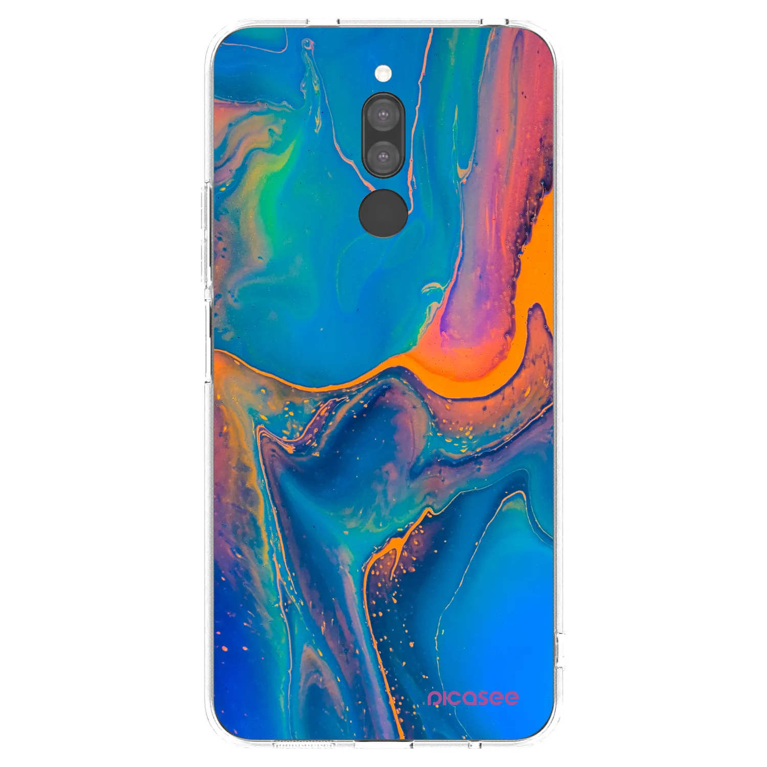 Picasee silikonowe przeźroczyste etui na Xiaomi Redmi 8 - Rainbow