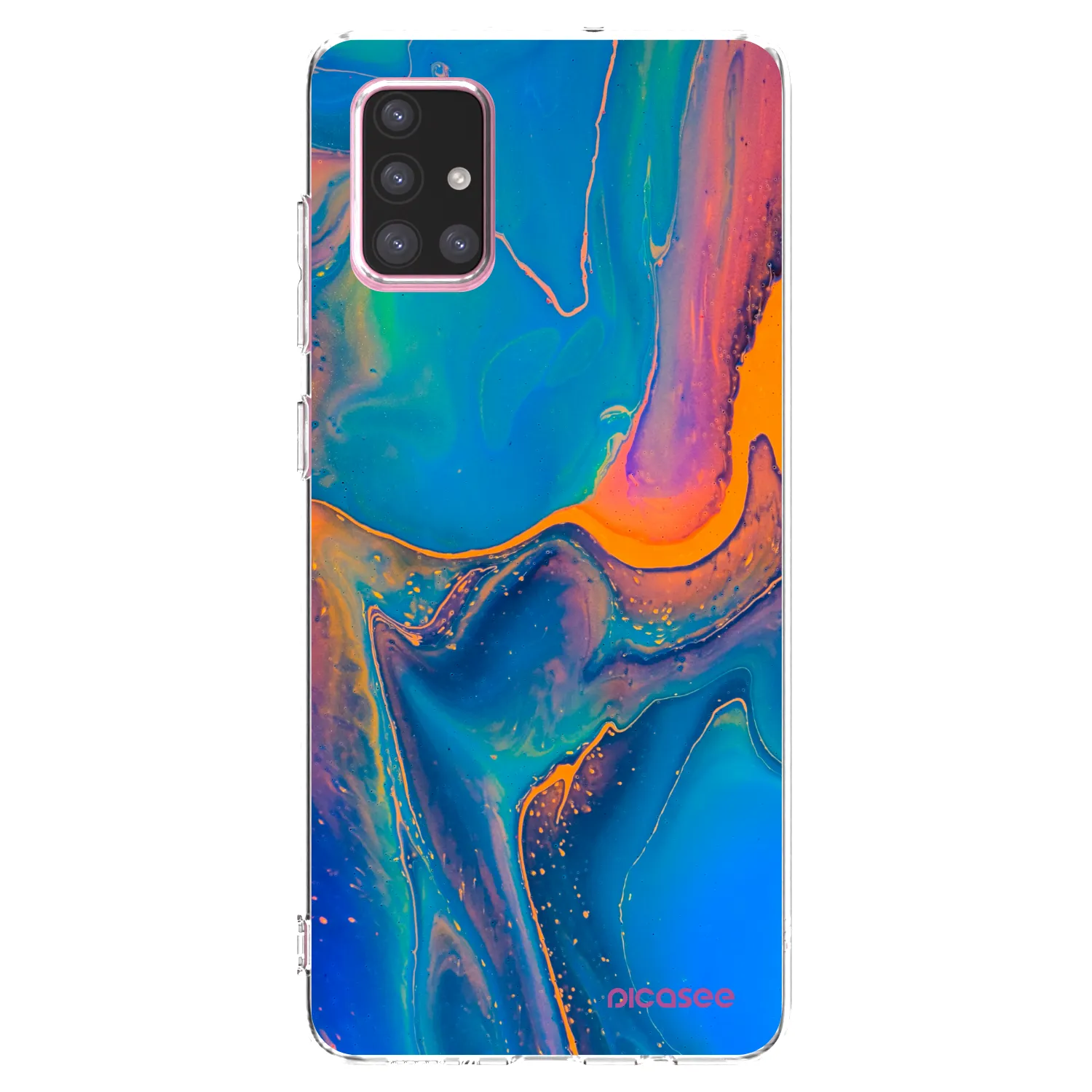 Picasee silikonowe przeźroczyste etui na Samsung Galaxy A71 A715F - Rainbow