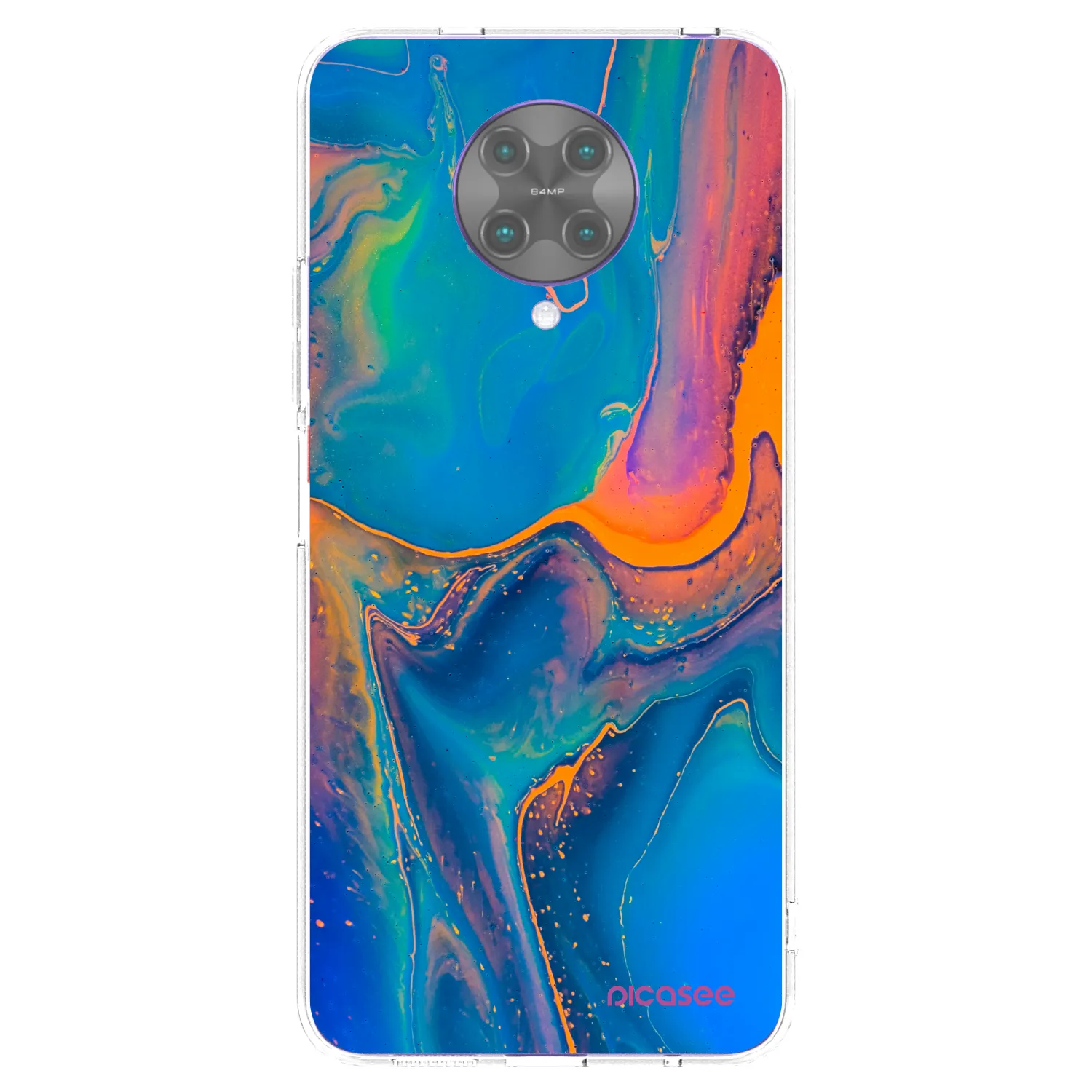 Picasee silikonowe przeźroczyste etui na Xiaomi Poco F2 Pro - Rainbow