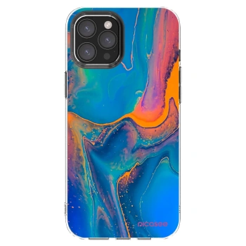 Picasee silikonowe przeźroczyste etui na Apple iPhone 12 Pro Max - Rainbow