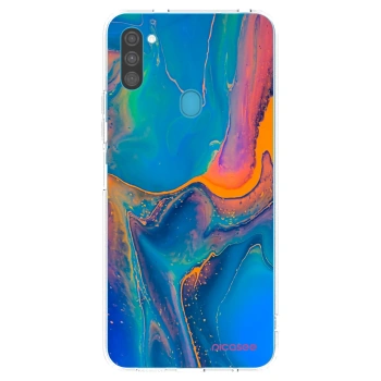 Picasee silikonowe przeźroczyste etui na Samsung Galaxy M11 - Rainbow
