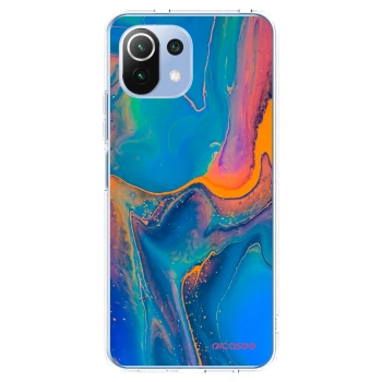 Picasee silikonowe przeźroczyste etui na Xiaomi Mi 11 Lite - Rainbow