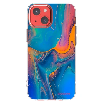 Picasee silikonowe przeźroczyste etui na Apple iPhone 13 mini - Rainbow