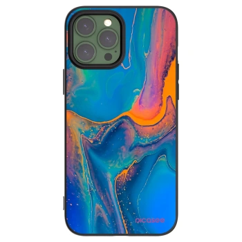 Picasee silikonowe czarne etui na Apple iPhone 13 Pro Max - Rainbow