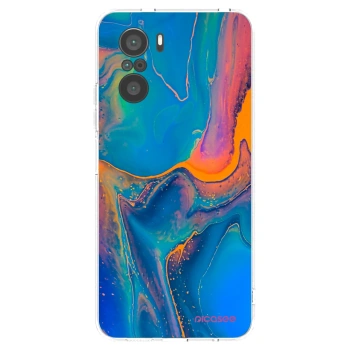 Picasee silikonowe przeźroczyste etui na Xiaomi Poco F3 - Rainbow