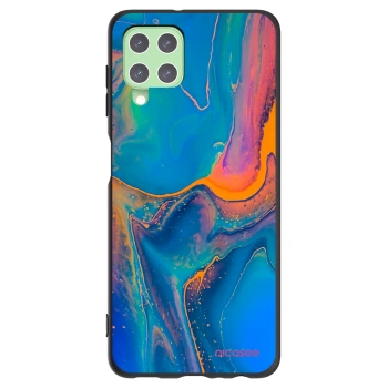Picasee silikonowe czarne etui na Samsung Galaxy A22 A225F 4G - Rainbow