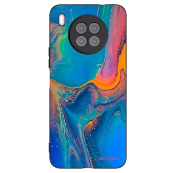 Picasee silikonowe czarne etui na Huawei Nova 8i - Rainbow