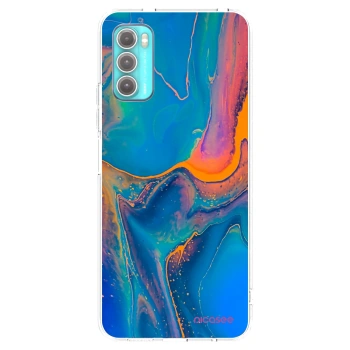 Picasee silikonowe przeźroczyste etui na Motorola Moto G60 - Rainbow