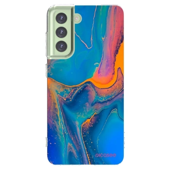 Picasee silikonowe przeźroczyste etui na Samsung Galaxy S21 FE 5G - Rainbow