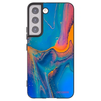 Picasee silikonowe czarne etui na Samsung Galaxy S22 5G - Rainbow