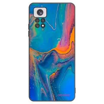 Picasee silikonowe czarne etui na Xiaomi Redmi Note 11 - Rainbow