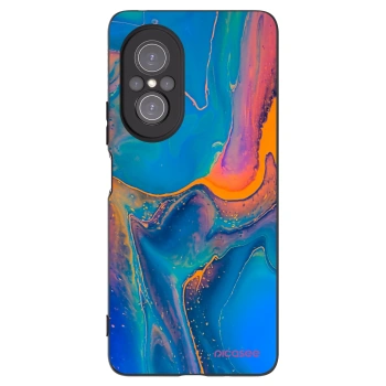 Picasee silikonowe czarne etui na Huawei Nova 9 SE - Rainbow