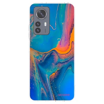Picasee silikonowe przeźroczyste etui na Xiaomi 12 Pro - Rainbow