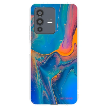 Picasee silikonowe przeźroczyste etui na Vivo V23 5G - Rainbow