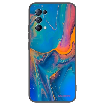 Picasee silikonowe czarne etui na OPPO Reno 5 5G - Rainbow
