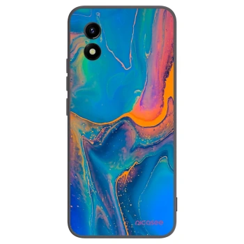 Picasee silikonowe czarne etui na Vivo Y01 - Rainbow