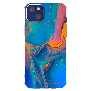 Picasee silikonowe przeźroczyste etui na Apple iPhone 14 Plus - Rainbow