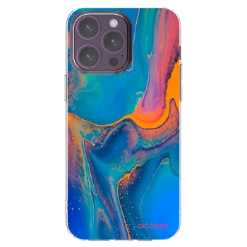 Picasee silikonowe przeźroczyste etui na Apple iPhone 14 Pro Max - Rainbow