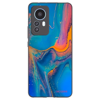 Picasee silikonowe czarne etui na Xiaomi 12T Pro - Rainbow
