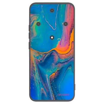 Picasee silikonowe czarne etui na Honor Magic5 Lite 5G - Rainbow