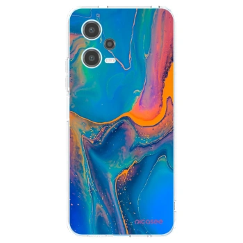 Picasee silikonowe przeźroczyste etui na Xiaomi Redmi Note 12 5G - Rainbow