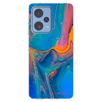 Picasee silikonowe przeźroczyste etui na Xiaomi Redmi Note 12 Pro 5G - Rainbow