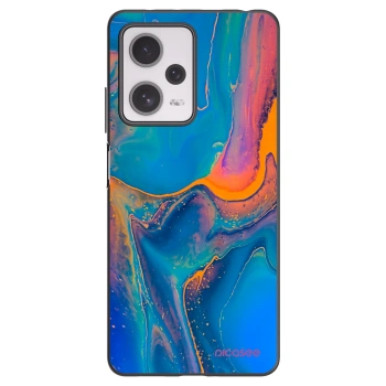 Picasee silikonowe czarne etui na Xiaomi Redmi Note 12 Pro+ 5G - Rainbow