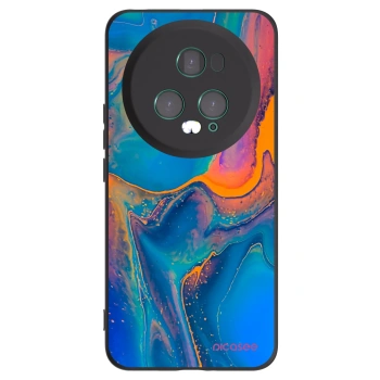 Picasee silikonowe czarne etui na Honor Magic5 Pro - Rainbow