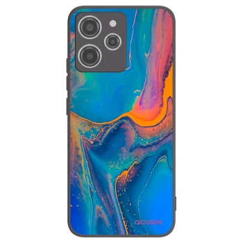 Picasee silikonowe czarne etui na Xiaomi Redmi 12 4G - Rainbow