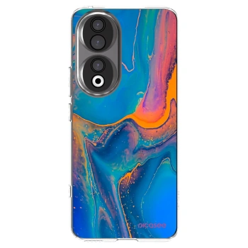 Picasee silikonowe przeźroczyste etui na Honor 90 5G - Rainbow