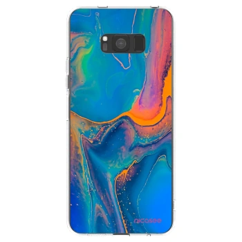 Picasee silikonowe przeźroczyste etui na Samsung Galaxy S8 G950F - Rainbow