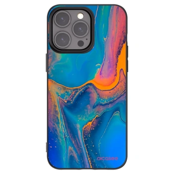 Picasee silikonowe czarne etui na Apple iPhone 15 Pro Max - Rainbow