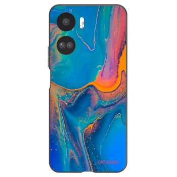 Picasee silikonowe czarne etui na Honor 90 Lite 5G - Rainbow